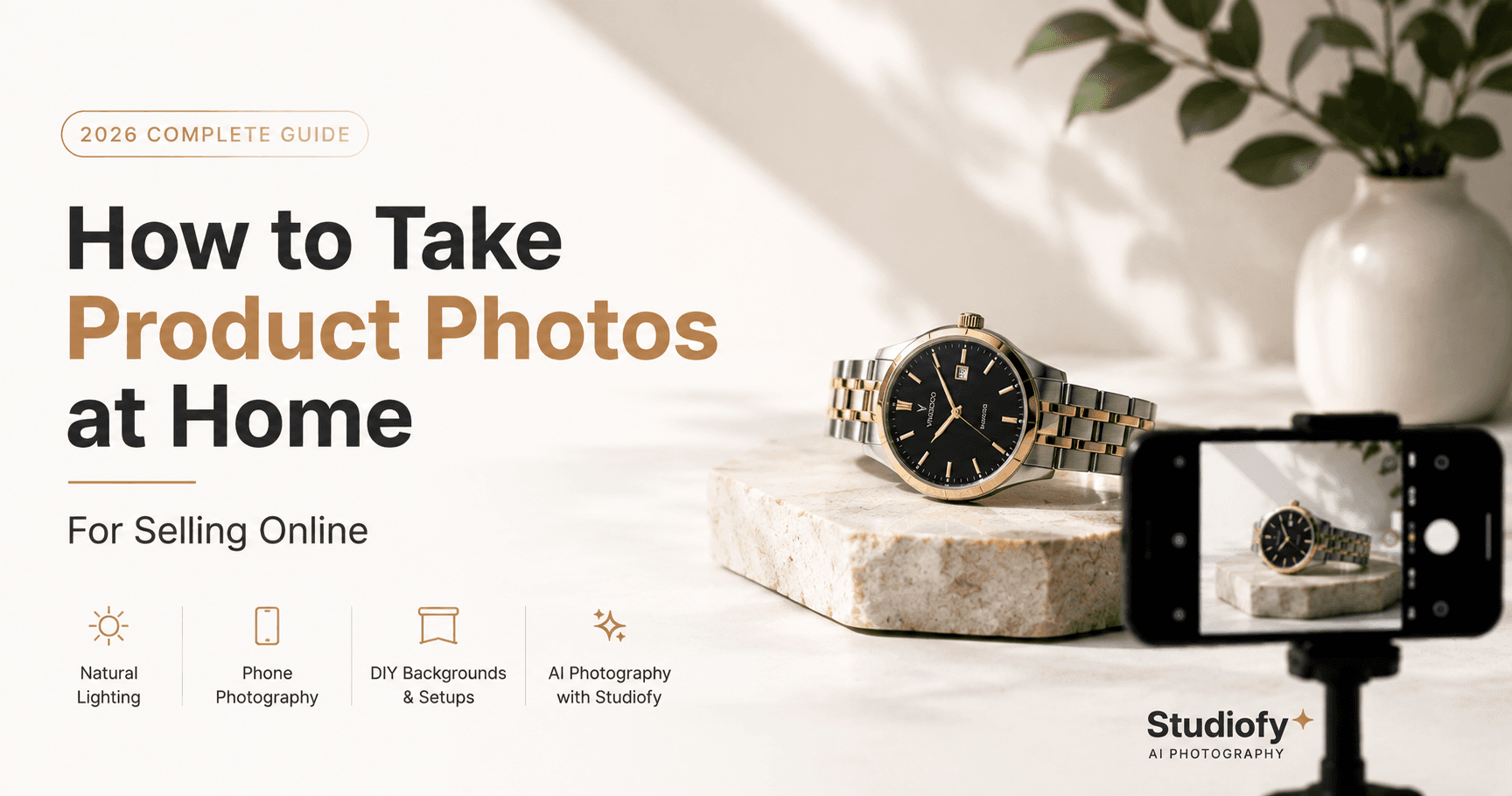How to Take Product Photos at Home for Selling Online 2026 — Studiofy