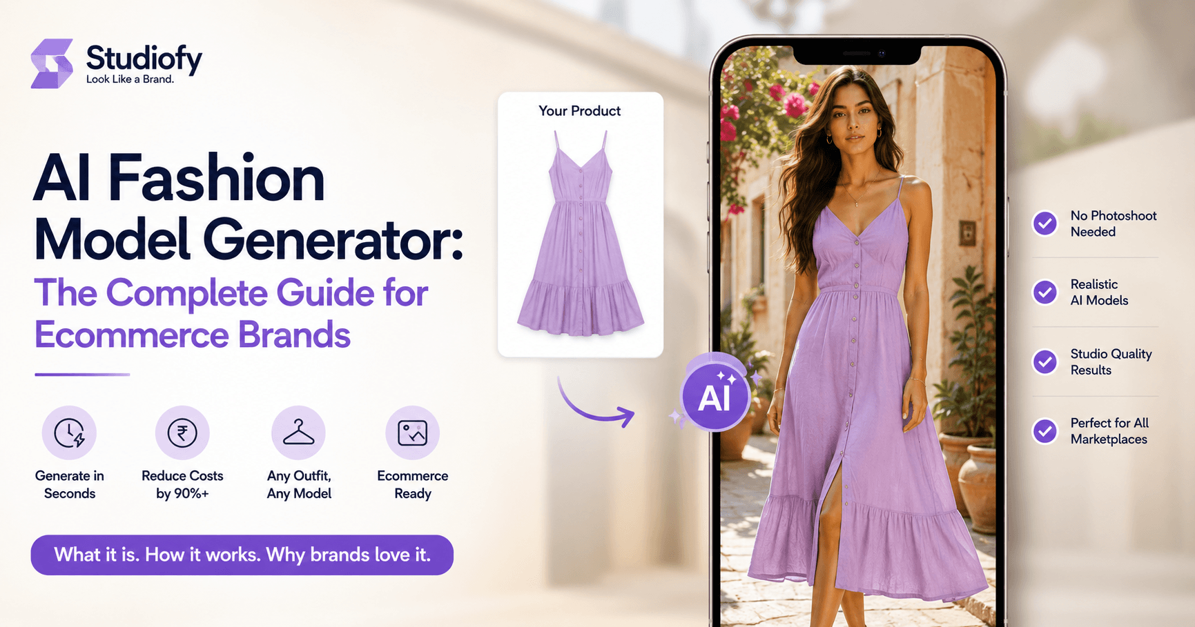 AI Fashion Model Generator — Complete Guide for Ecommerce Brands — Studiofy