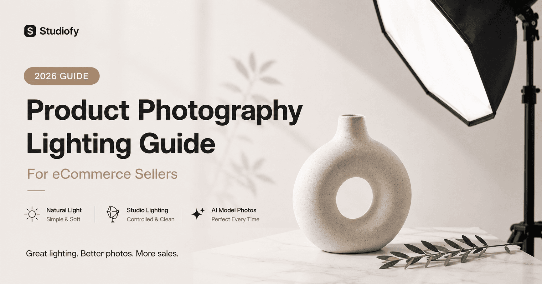Product Photography Lighting Complete Guide 2026 — Ecommerce Sellers — Studiofy