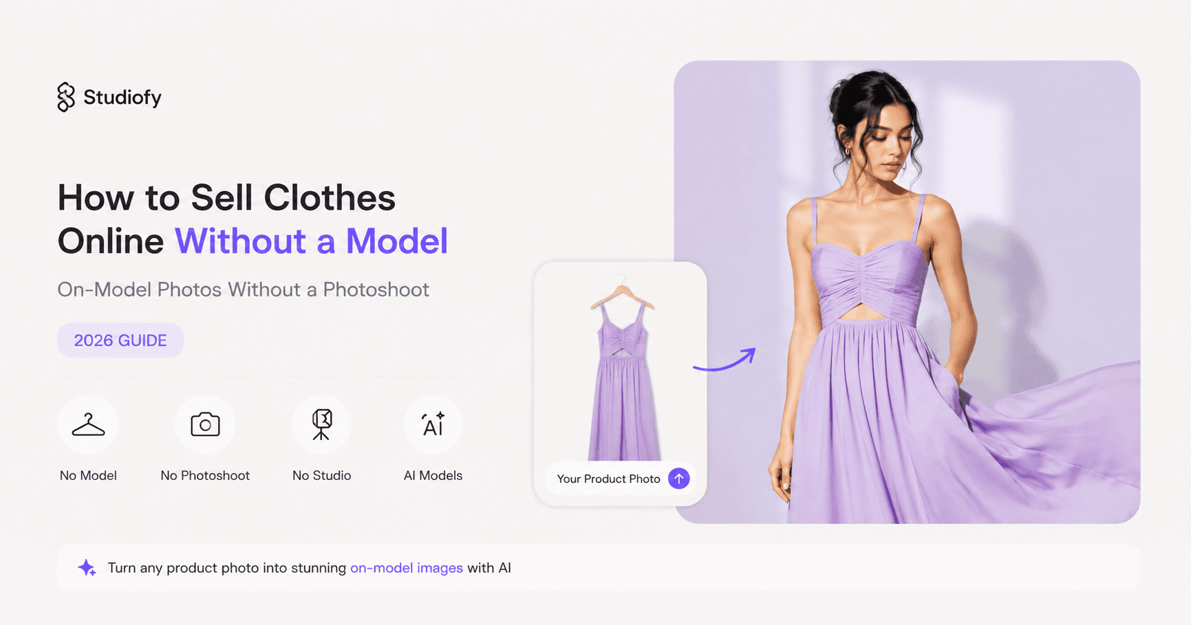 How to Sell Clothes Online Without a Model (2026): On-Model Photos Without a Photoshoot