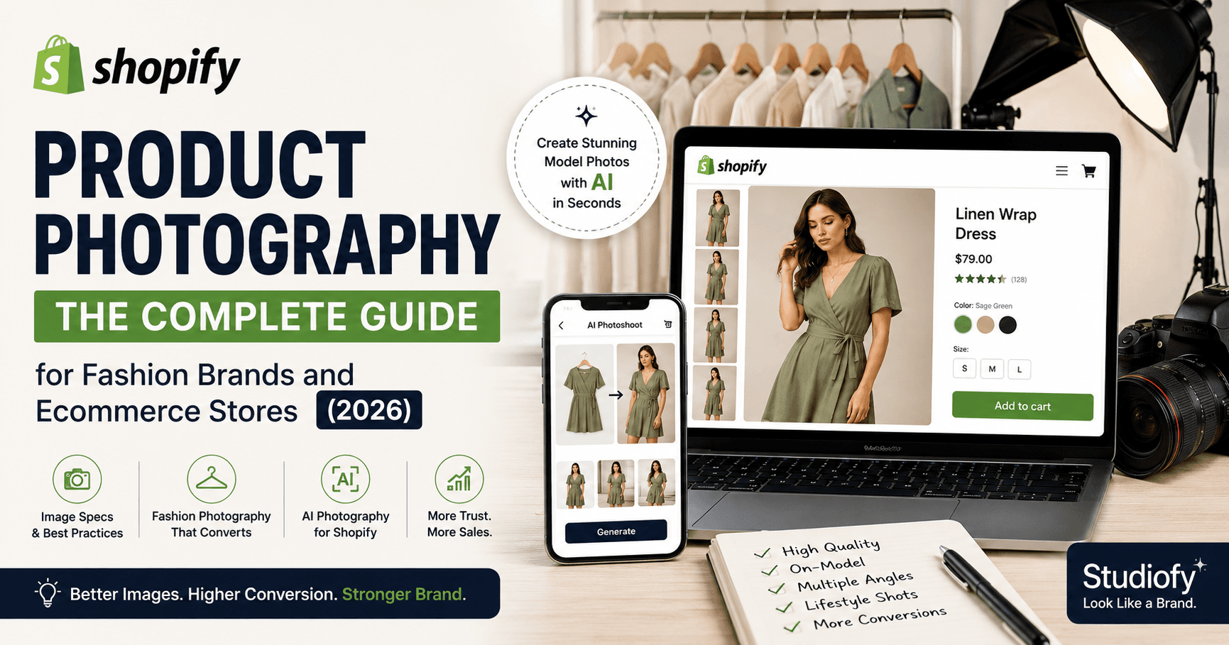 Shopify Product Photography: The Complete Guide for Fashion Brands and Ecommerce Stores (2026)